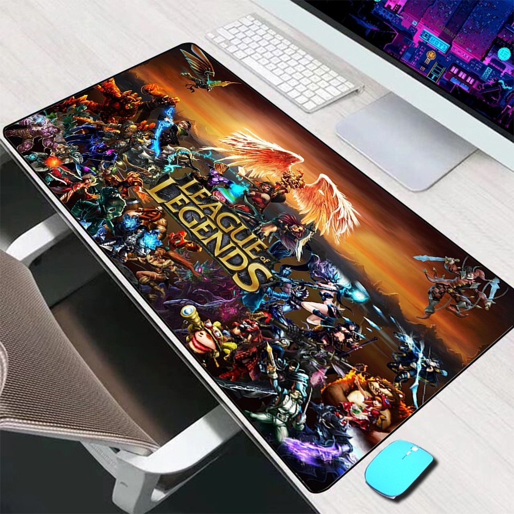 Tấm Lót Chuột Và Bàn Phím Chơi Game Họa Tiết Liên Minh Huyền Thoại