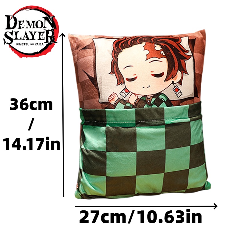 Gối Nhồi Bông Mềm Mại Hình Nhân Vật Nezuko Tanjiro Trong Demon Slayer