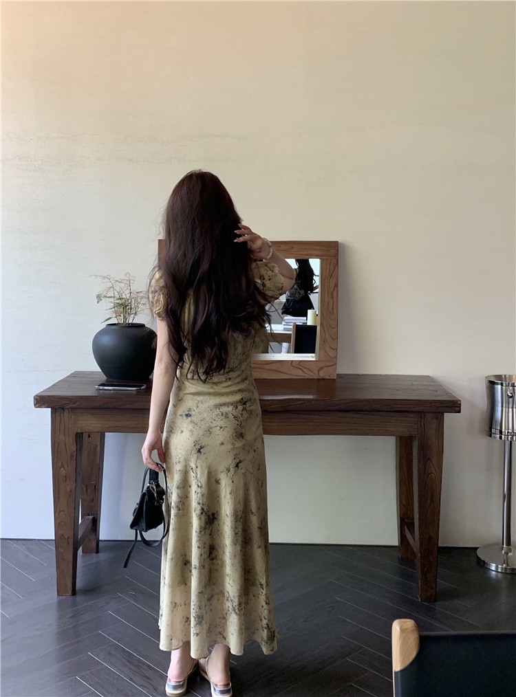 Đầm Hoa Phối Dây Thắt Thời Trang Mùa Hè Kiểu Retro Sành Điệu 66220