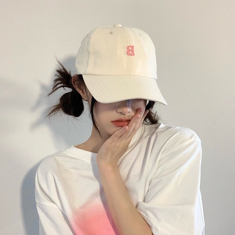 Mũ Lưỡi Trai Cotton Mềm Mại Chống Nắng In Chữ Phong Cách Hàn Quốc Cho Nữ