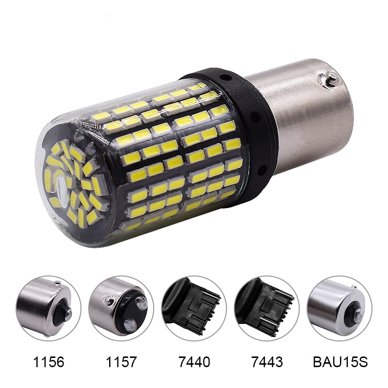 Bộ 2 Đèn led Tín Hiệu 3014 144smd Canbus S25 1156 P21W BA15S BAY15D BAU15S PY21W T20 led 7440 7443 W21W 1157
