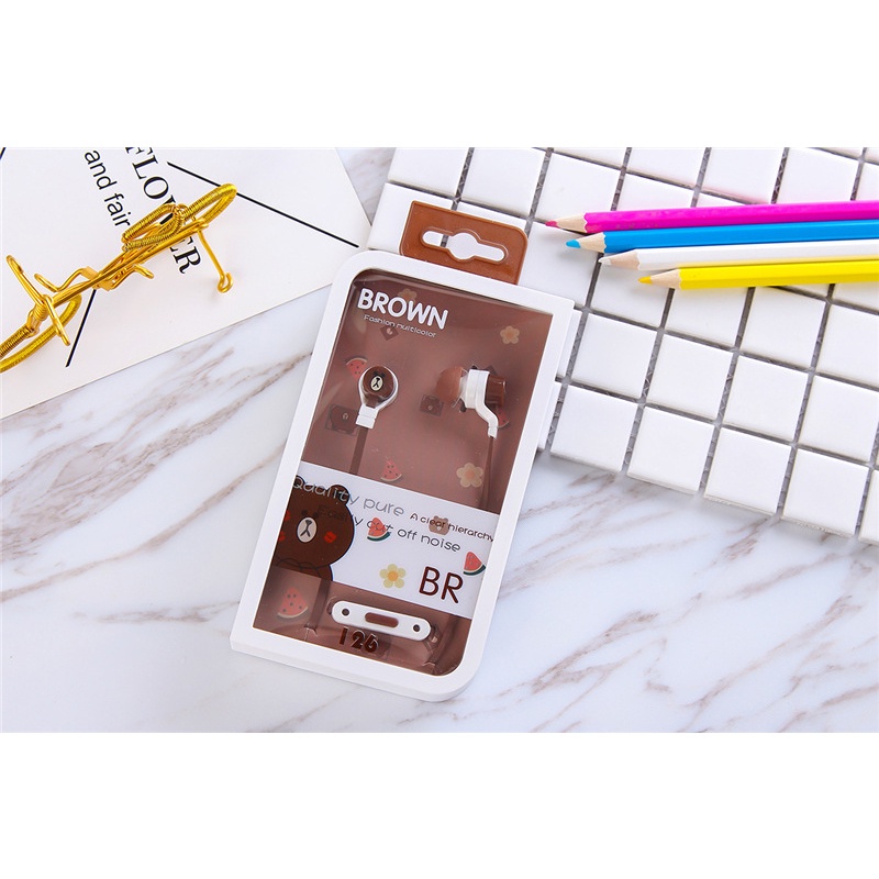 Tai Nghe Hoạt Hình Dễ Thương Có Dây Âm Thanh Nổi Chất Lượng Cao