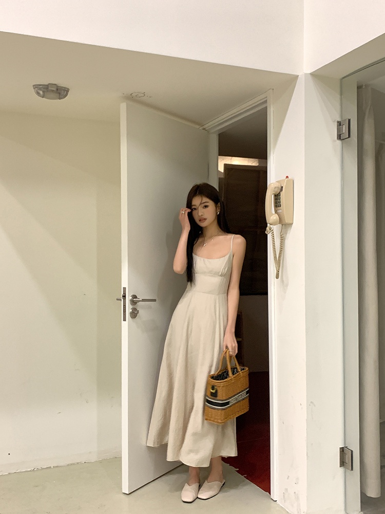 Đầm Hai Dây Dáng Dài Nhấn Eo Thời Trang 63683