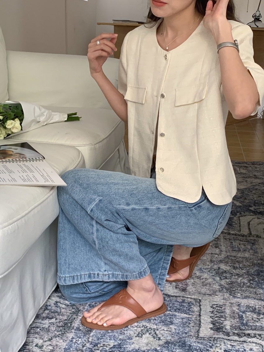 Áo Khoác Vải Tuýt Dáng Ngắn Thời Trang Cá Tính 65096