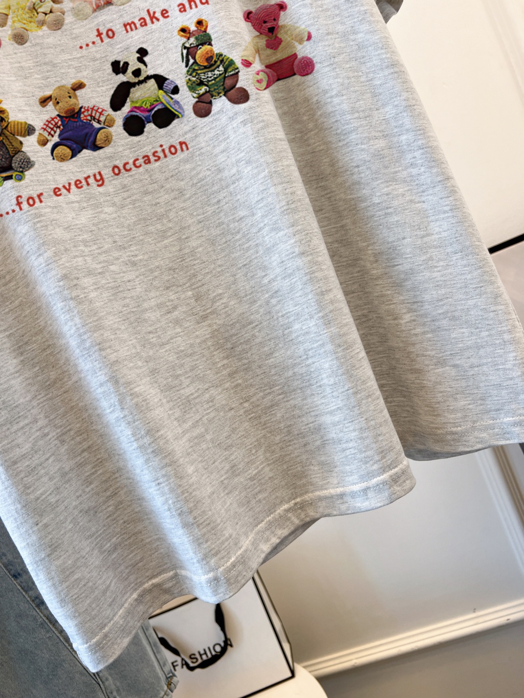 Áo Thun Cotton Dáng Rộng Ngắn Tay In Hình Phong Cách Hàn Quốc Thời Trang Mùa Hè 64505