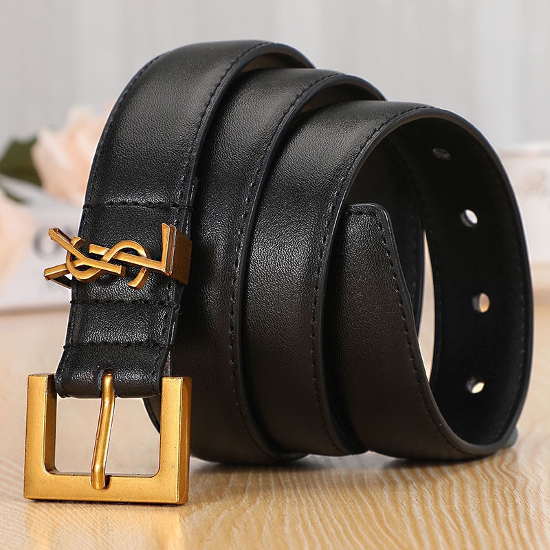 Hàng Có Sẵn! Thắt Lưng Da Thật Unisex Thời Trang Chất Lượng Cao