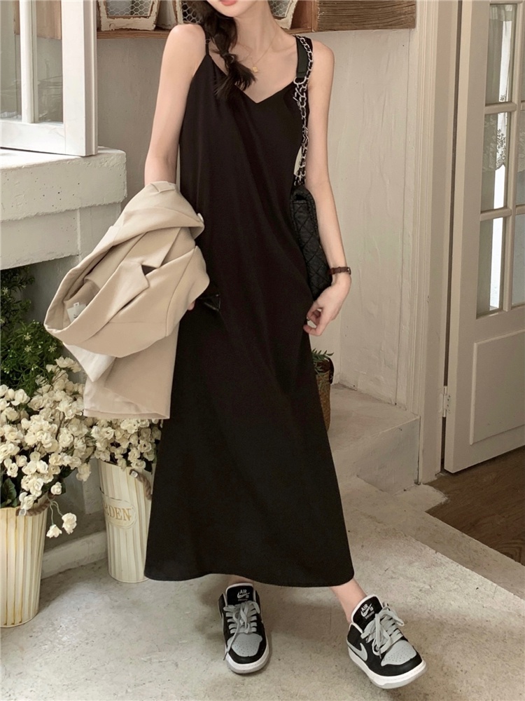 62814 Đầm Hai Dây Satin Mịn Màng