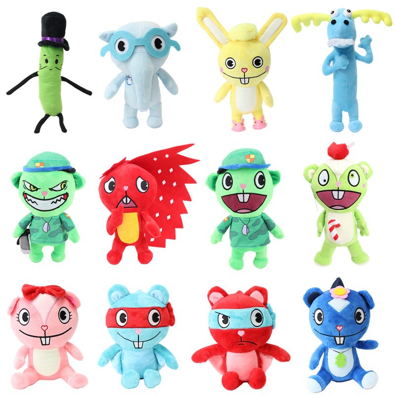 Happy Tree Friends Đồ chơi sang trọng Búp bê hoạt hình Htf Flippy Plush nhồi bông quà tặng