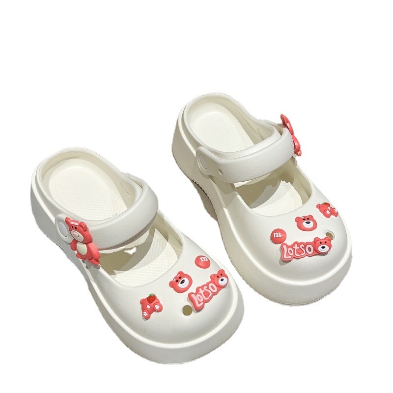 Dép Gấu Đế Mềm Chống Trượt Siêu Dễ Thương Hot Trend 2023 Dép Sandal Nữ Đi Học