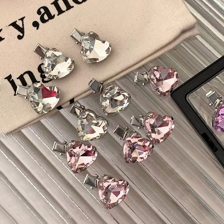 Kẹp Tóc Trái Tim Đính Đá Zircon Thời Trang