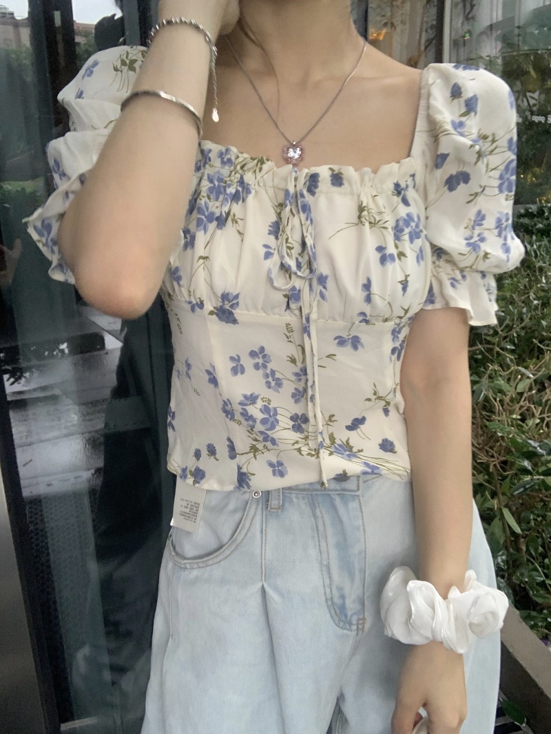 65160 Mùa Hè Series Áo Sơ Mi Hoa