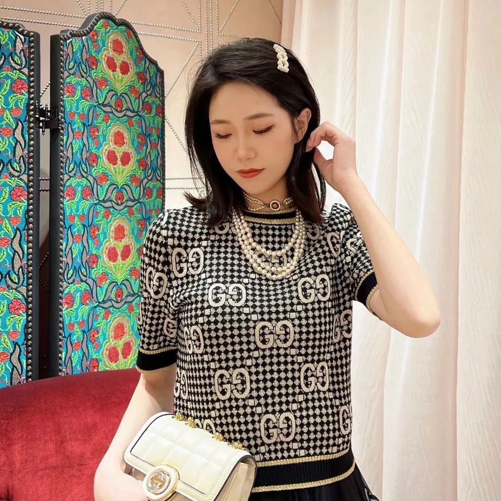 Áo Thun Sweater Tay Ngắn Xu Hướng Mới 2023 Gucc