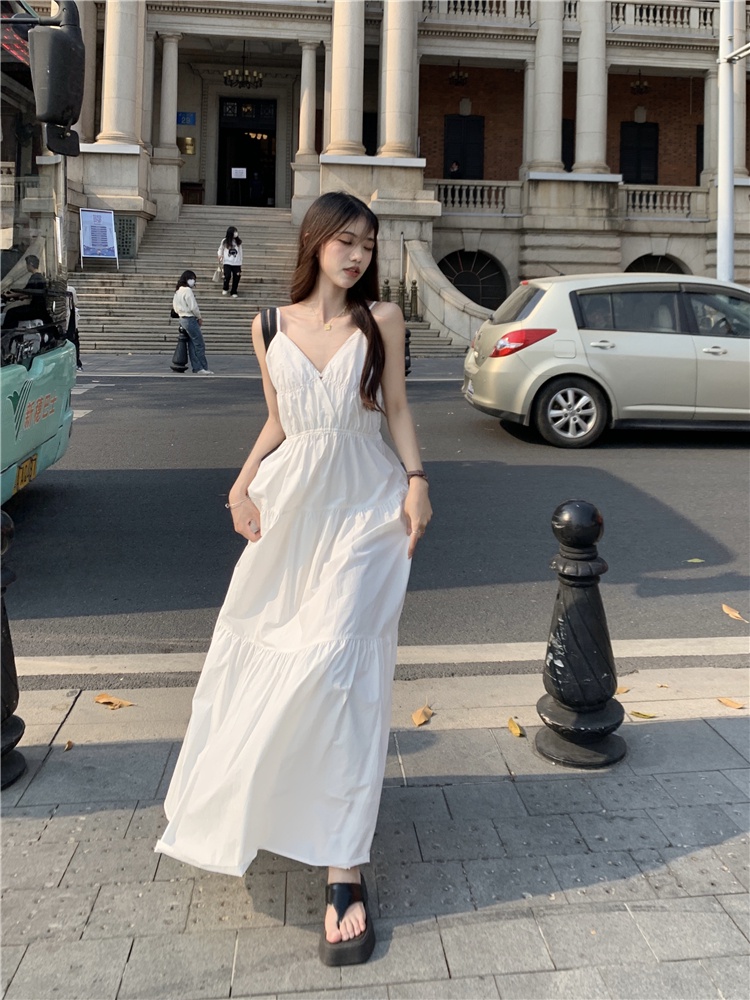 63144 Phong Cách Mới Váy Hai Dây Mỏng