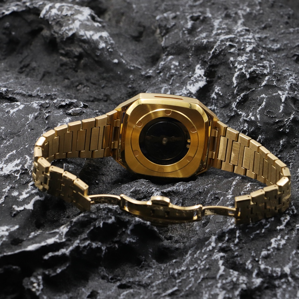 Khung Viền Kim Loại Sang Trọng Cho IWatch series 9 8 7 6 SE 5 4 45mm 44mm