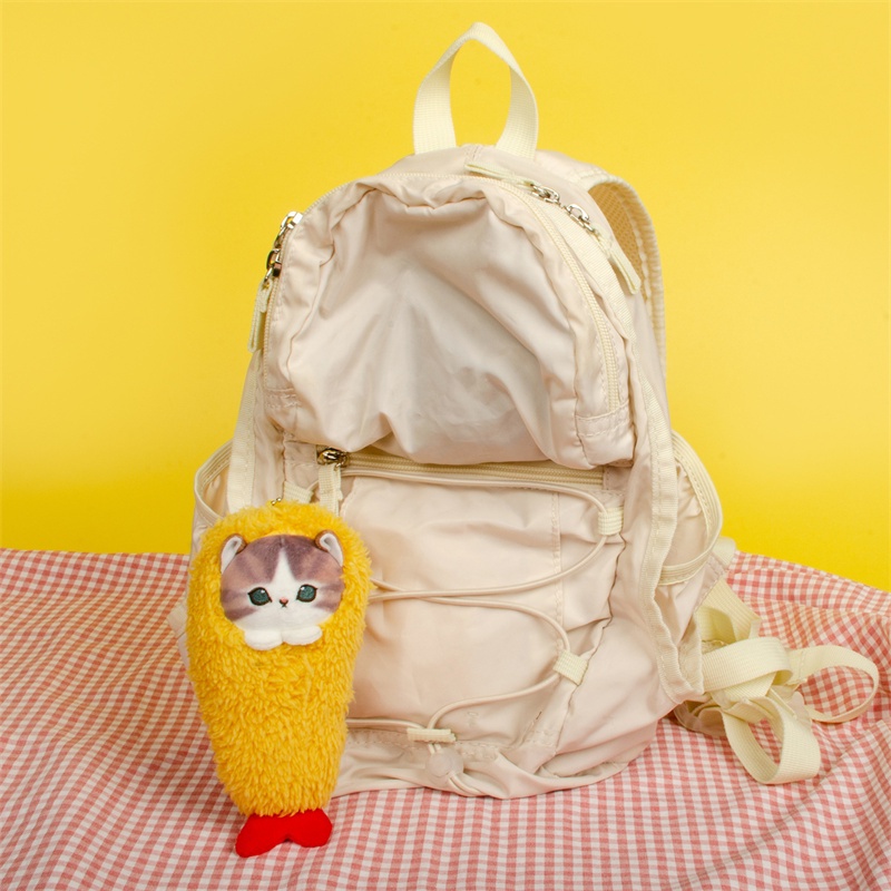 Quạt Treo Túi Xách Hình Tôm Mèo Hoạt Hình Nhật Bản 43cm Nhồi Bông Đồ Chơi Quà Tặng Sinh Nhật Bé Gái