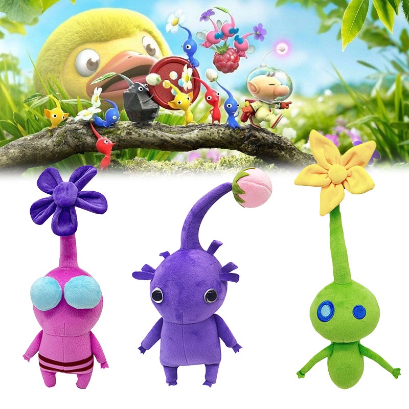 Búp Bê Nhồi Bông Pikmin All-Star Mềm Mại Màu Vàng Đỏ Xanh Dương Hoa Lá Bud Đáng Yêu Làm Quà Tặng Trang Trí Phòng