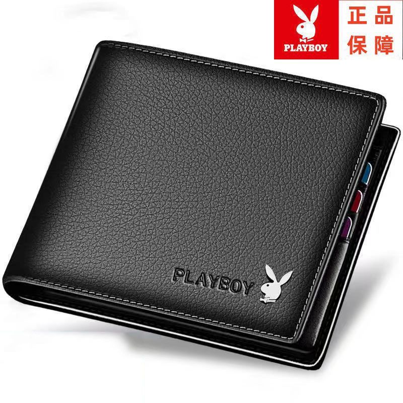 Ví Playboy Siêu Mỏng Dáng Ngắn Nhiều Ngăn Đựng Thẻ Cá Tính Cho Nam