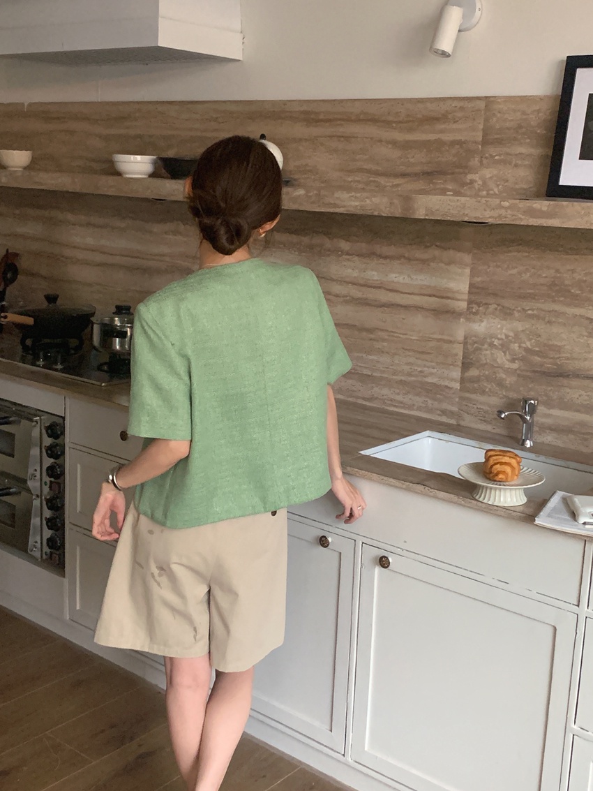 Áo Khoác Vải Tuýt Dáng Ngắn Thời Trang Cá Tính 65096