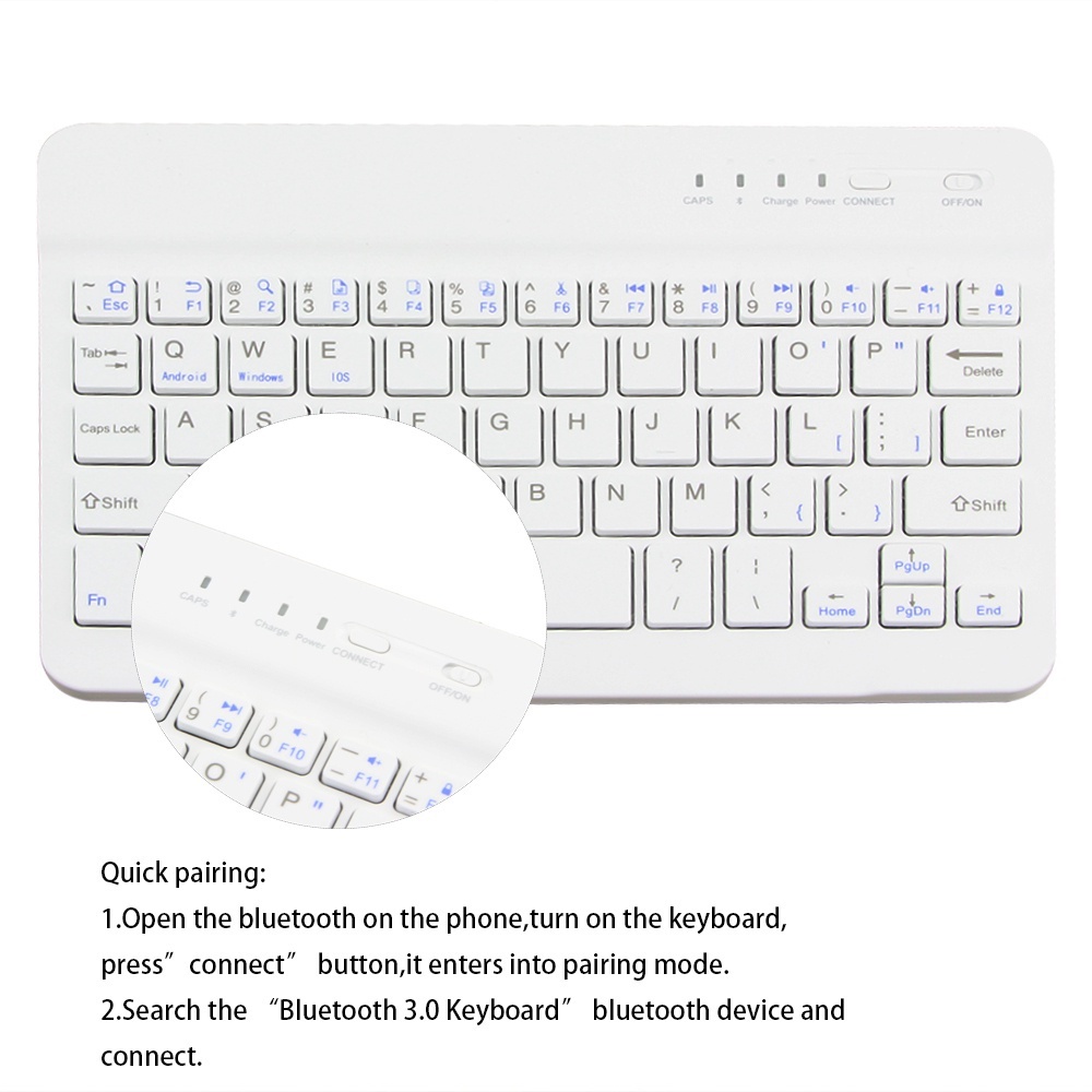 Bàn Phím Bluetooth 3.0 Không Dây Mini 7 / 8 Inch Cho IOS Android Tablet PC Windows IPad