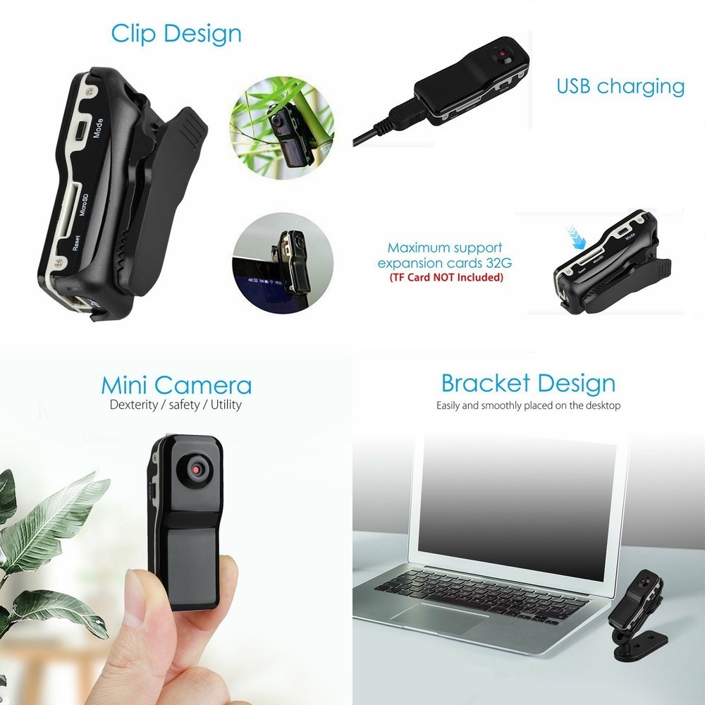 Camera Hành Trình MD80 Mini Gắn Mũ Bảo Hiểm Xe Mô Tô | BigBuy360 - bigbuy360.vn