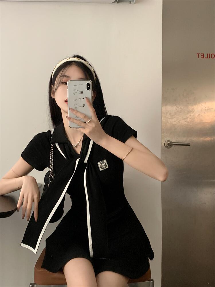 Đầm peplum Ngắn Dáng Ôm Màu Xanh navy Thời Trang Cho Nữ