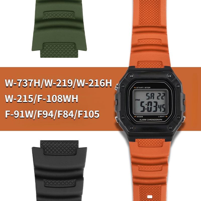 Dây Cao Su Silicone Thay Thế Cho Đồng Hồ Casio G-shck W-737 W737H F-91W F91W / F94 / F84 / F105 F-108WH W-219