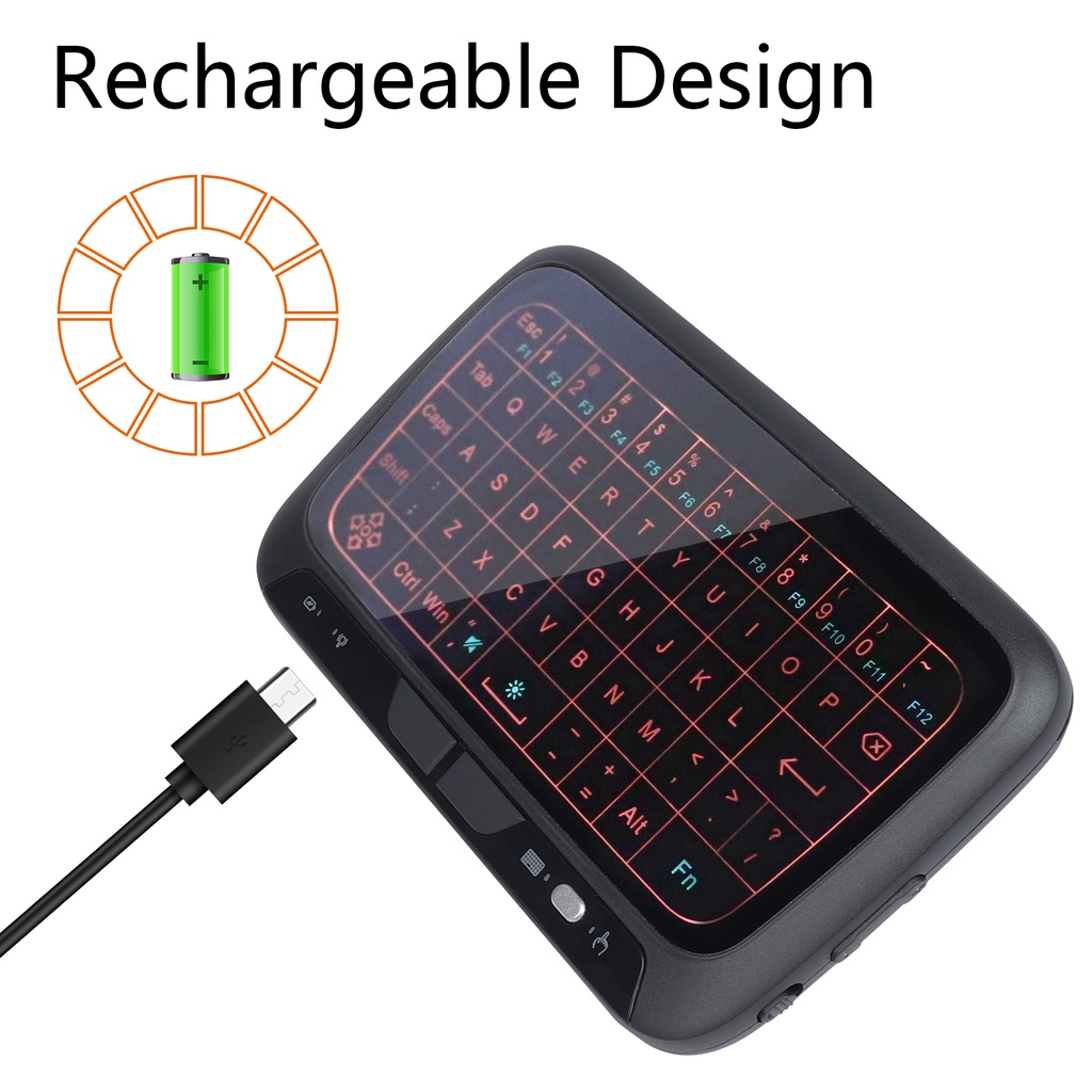 CHUYI Bàn Phím Cơ Không Dây 2.4ghz Cho TV Thông Minh Android Laptop Có Đèn Led Nền