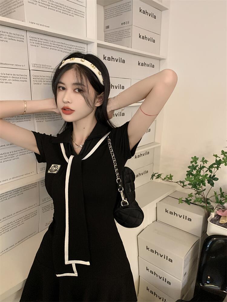 Đầm peplum Ngắn Dáng Ôm Màu Xanh navy Thời Trang Cho Nữ