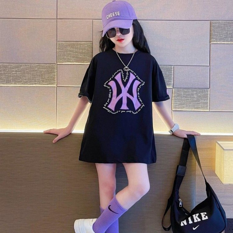 Áo Thun Tay Ngắn Dáng Rộng Thiết Kế Mới Năng Động Thời Trang Dành Cho Bé Gái