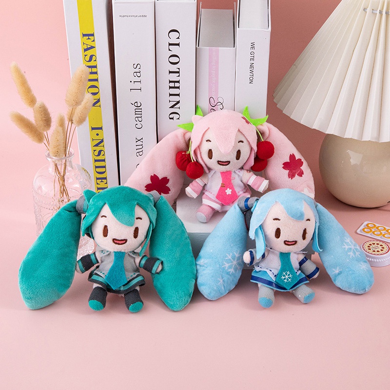 Móc Khóa Lông Siêu Mềm Hình Hatsune Miku Đáng Yêu