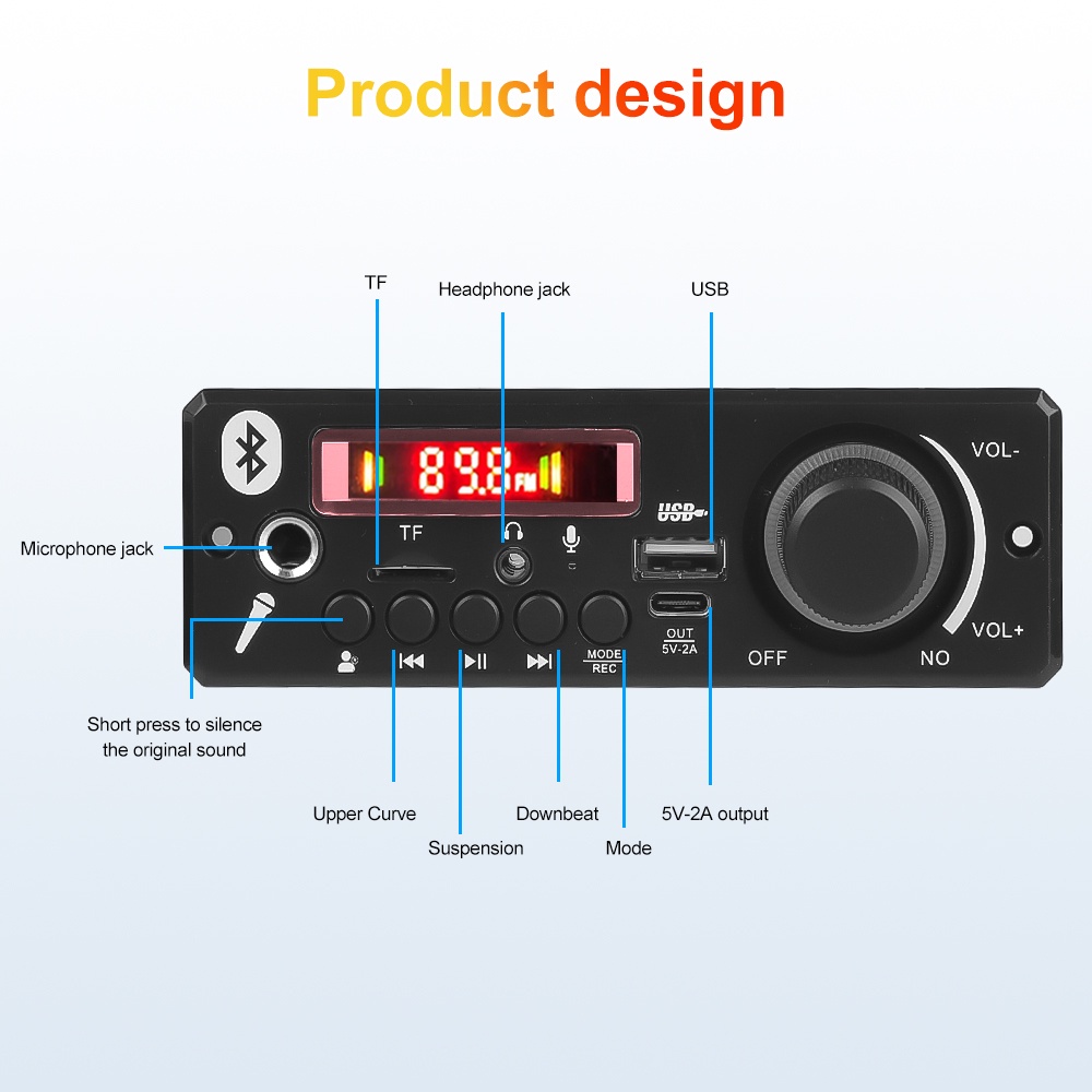 Bảng Mạch Khuếch Đại Âm Thanh MP3 12V DIY 2 * 80W 160W Cho Xe Hơi