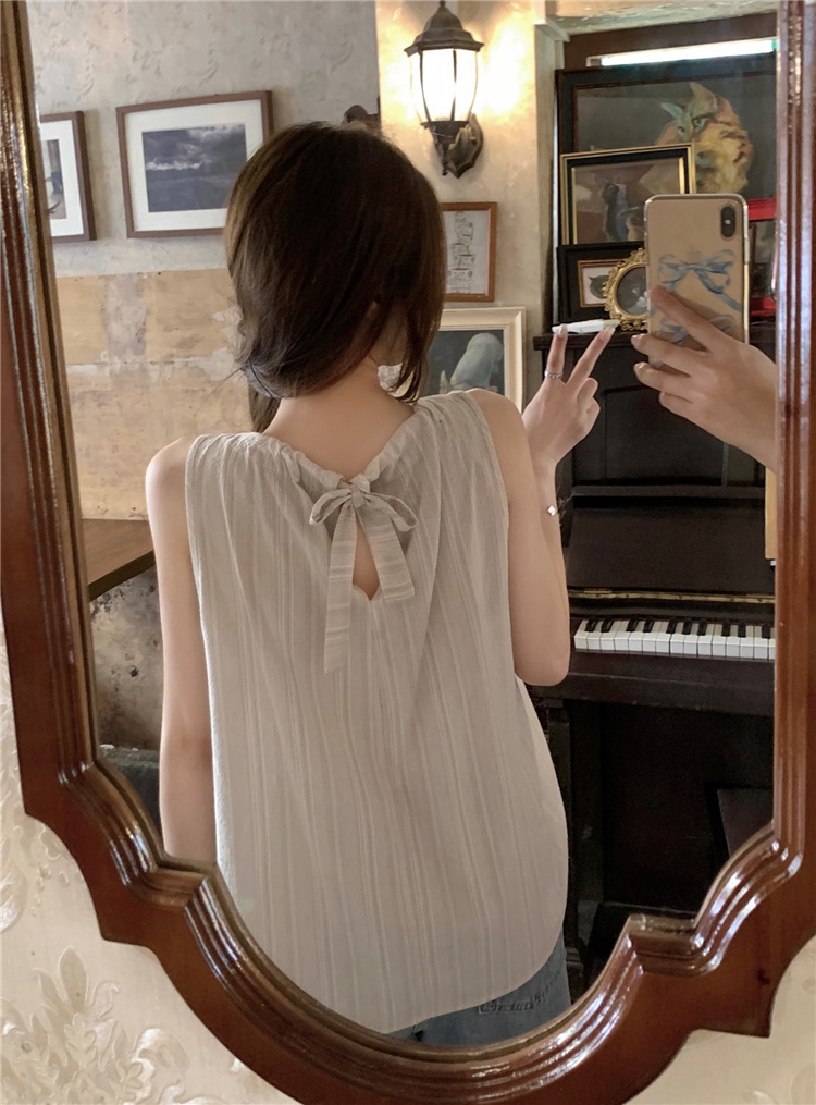 Áo Không Tay Dáng Rộng Họa Tiết Kẻ Sọc Thời Trang Mùa Hè Hàng Mới 65119