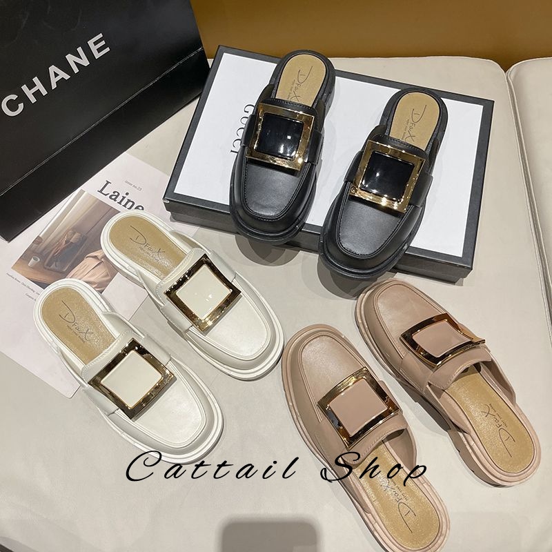 Cattail  dép nữ dép cross dép bánh mì nữ dép bánh mì nữ Chống Trượt 071316  Chic Thời trang Phong cách Hàn Quốc B28G0YR 36Z230909