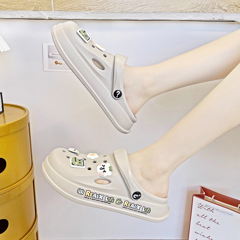 Dép crocs bánh mì ICCLEK 32zDDX072605 thoải mái cho nữ