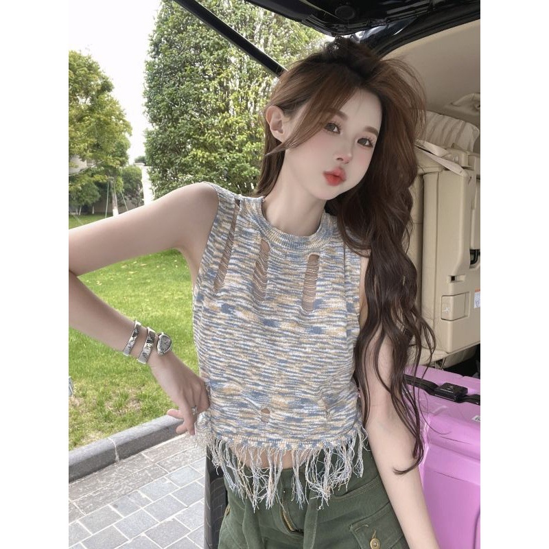 SUNNYCOLOR áo phông áo thun nữ croptop baby tee Thời trang hàn quốc  A99J2PX