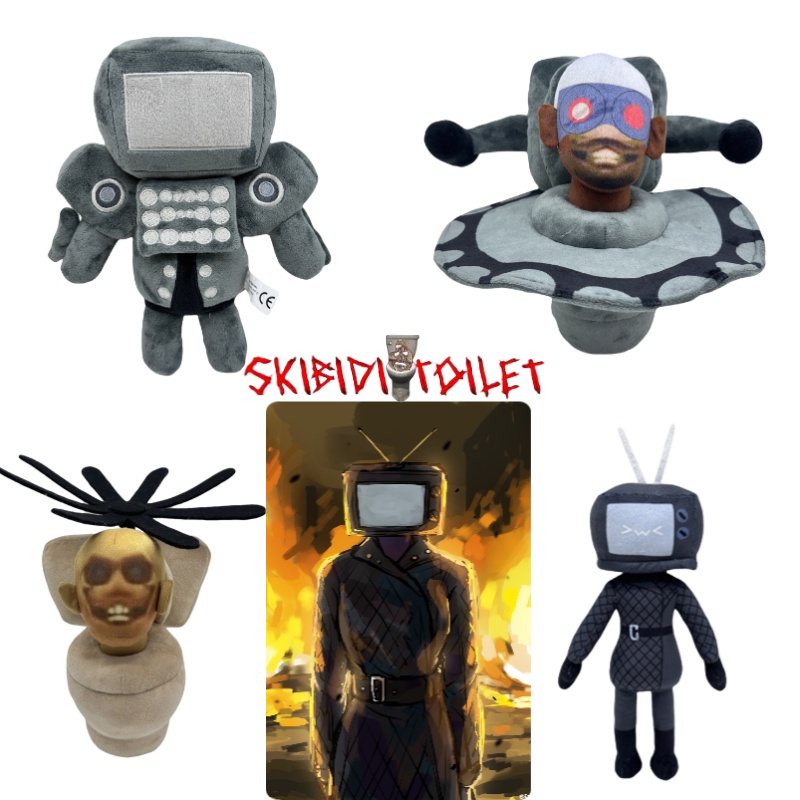 31cm skibidi toilet đồ chơi sang trọng búp bê nhồi bông trò chơi prop trang trí nhà vui nhộn trẻ em người lớn người hâm mộ quà tặng sinh nhật