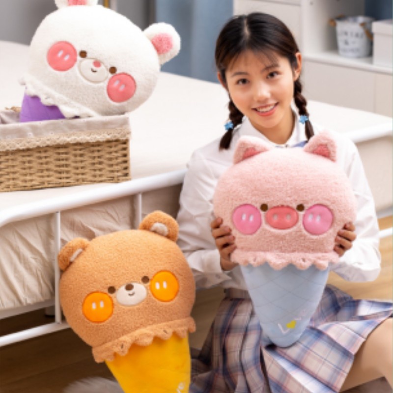 Gối Ôm Hình Cây Kem Đáng Yêu Cho Bé Gái