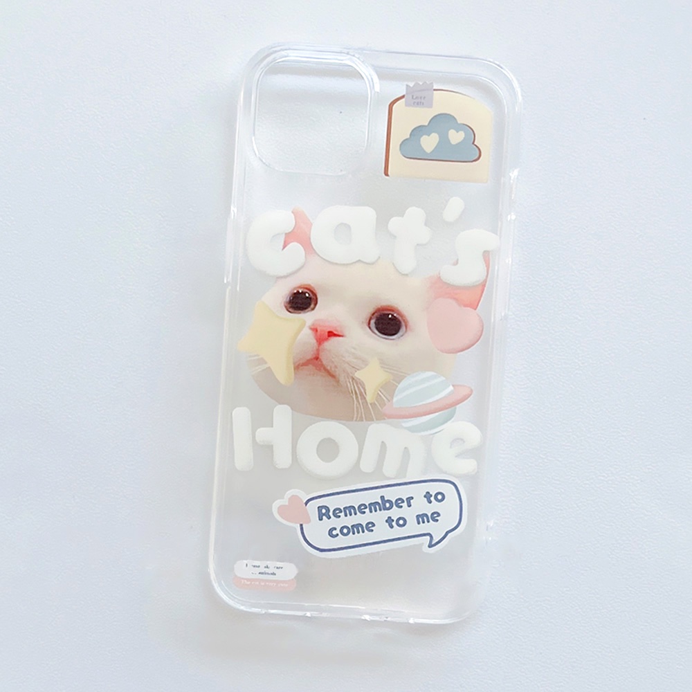 Ốp Điện Thoại TPU Mềm Chống Bụi Bẩn Chống Sốc Có Giá Đỡ Hình Mèo Dễ Thương Cho IPhone 11 12 13 14 Pro Max