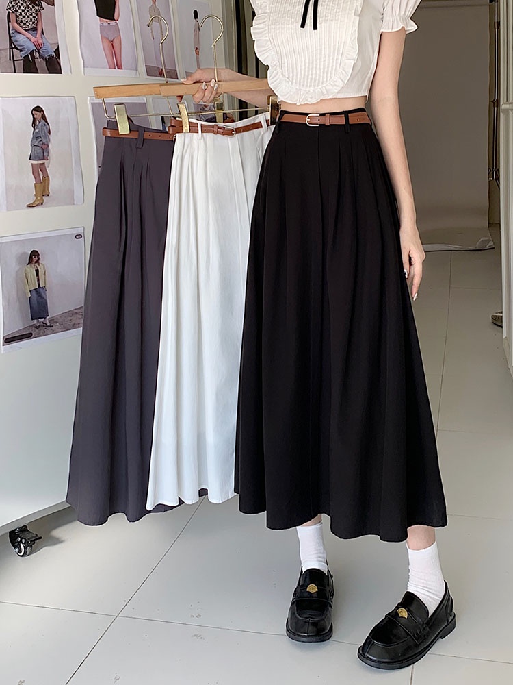 Chân Váy Lưng Cao Màu Sắc Đơn Giản Dành Cho Nữ 63756