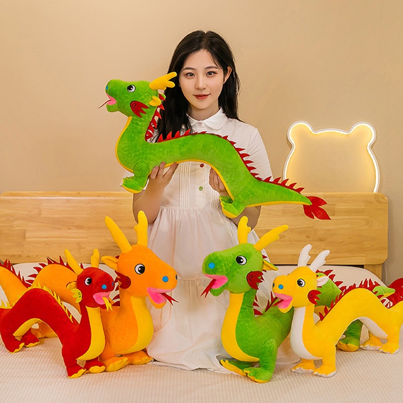 Gối Nhồi Bông Mềm Mại Hình Rồng Dễ Thương 100cm 125cm 145cm
