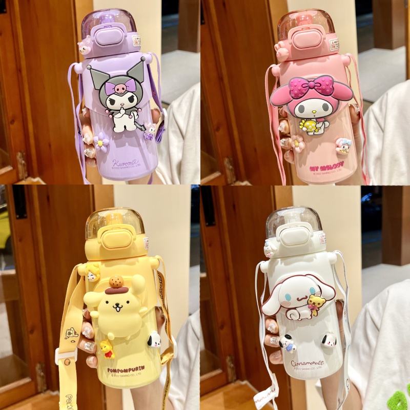 Backpack Bear SANRIO Bình Nước Giữ Nhiệt 600ml Bằng Thép Không Gỉ 316 Họa Tiết Hoạt Hình Dễ Thương