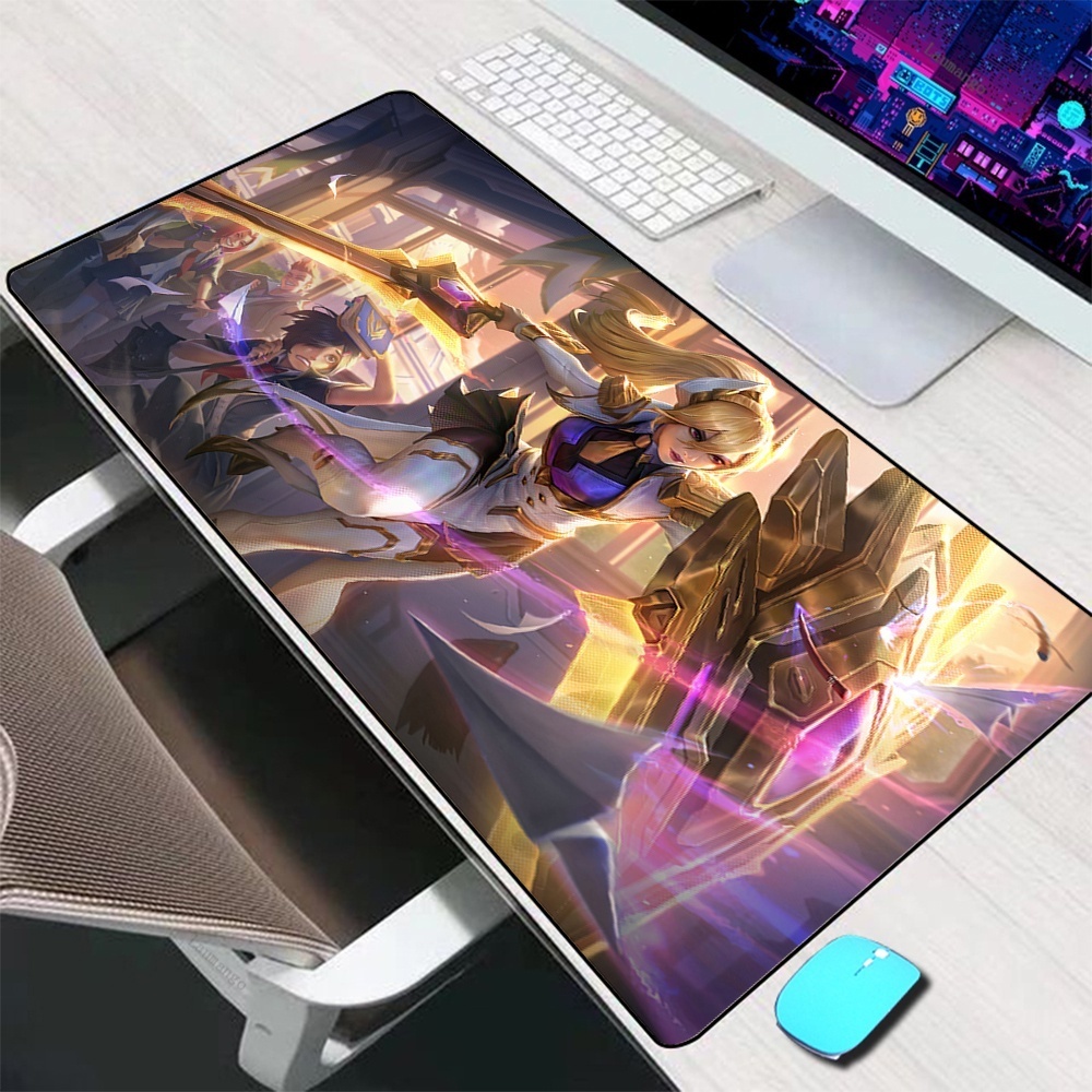 Tấm Lót Chuột Và Bàn Phím Cỡ Lớn In Hình Liên Minh Huyền Thoại Leona Dành Cho Game Thủ