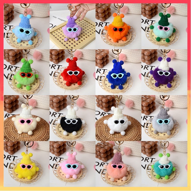 Móc Khóa Banh Lông Xù Mềm Mại Đáng Yêu