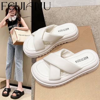 FEIJIANU dép sandal nữ giày dép đế cao lx060319