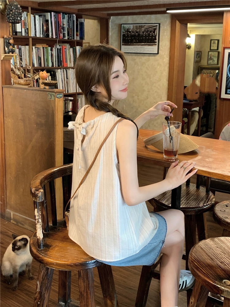 Áo Không Tay Dáng Rộng Họa Tiết Kẻ Sọc Thời Trang Mùa Hè Hàng Mới 65119