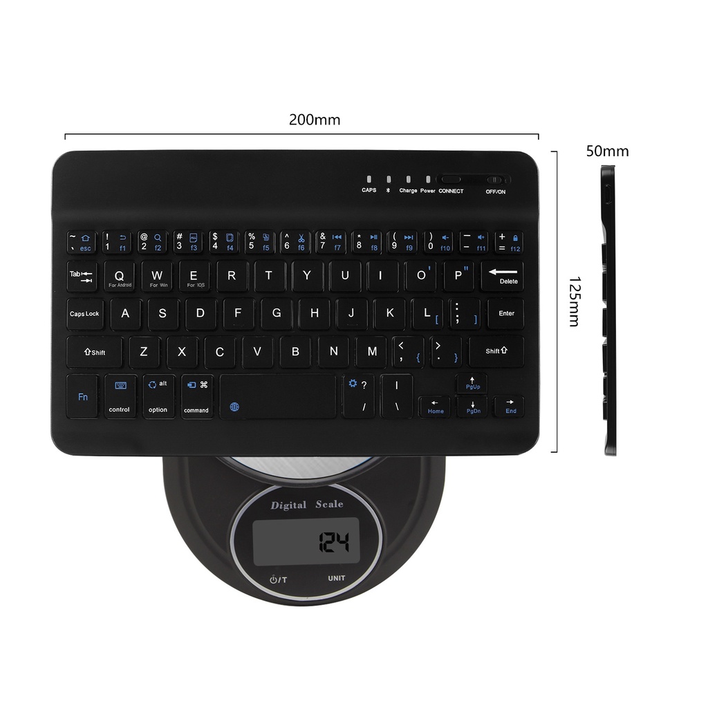 Bàn PhíM Bluetooth 3.0 Không Dây Siêu MỏNg 7 / 8 Inch Cho IOS Android Tablet PC Windows IPad