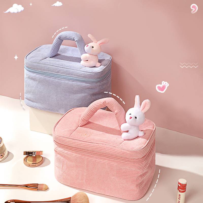 Túi Đựng Mỹ Phẩm Cỡ Lớn Hình Thỏ Bông Xinh Xắn