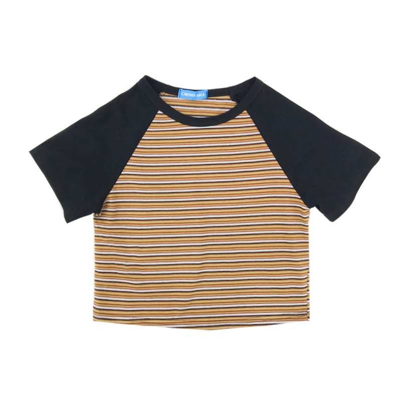 Áo Thun Tay Ngắn Cổ Tròn Họa Tiết Kẻ Sọc Phong Cách Mới Mùa Hè 62956