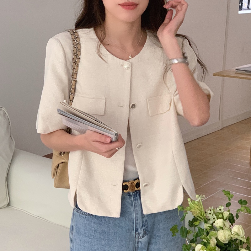 Áo Khoác Vải Tuýt Dáng Ngắn Thời Trang Cá Tính 65096