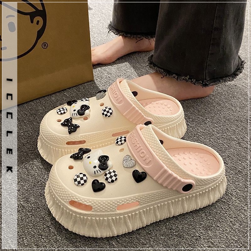Dép crocs bánh mì ICCLEK 33zDDX080125 B98G0NG 37Z230910 thoải mái sành điệu phong cách Hàn Quốc